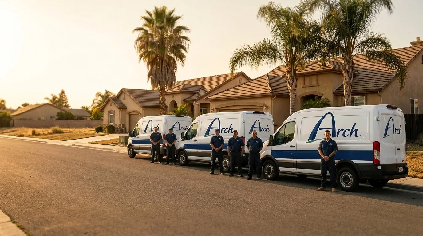 Arch Enviornmental Group LLC technician loading a branded service van